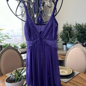 Royal purple teddy set with thong